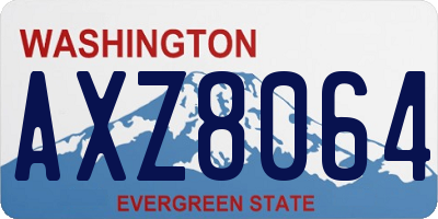 WA license plate AXZ8064
