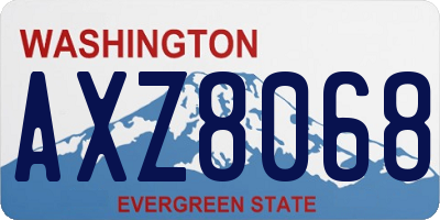 WA license plate AXZ8068