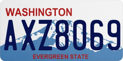 WA license plate AXZ8069