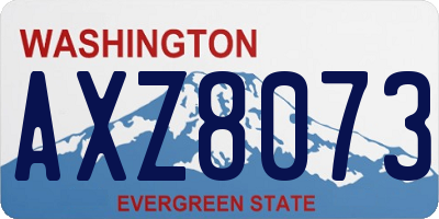 WA license plate AXZ8073