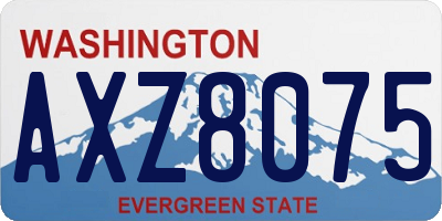 WA license plate AXZ8075