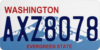 WA license plate AXZ8078