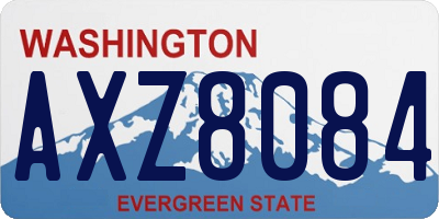 WA license plate AXZ8084