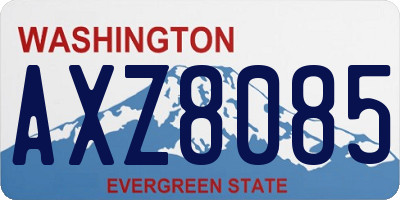 WA license plate AXZ8085
