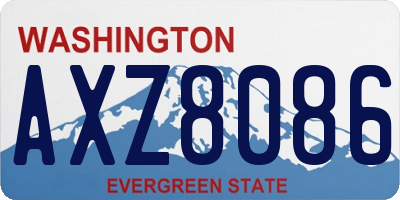 WA license plate AXZ8086