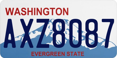 WA license plate AXZ8087