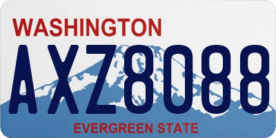 WA license plate AXZ8088