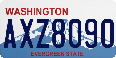 WA license plate AXZ8090