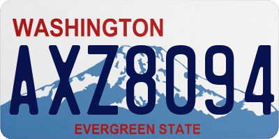 WA license plate AXZ8094