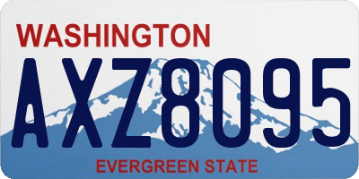 WA license plate AXZ8095