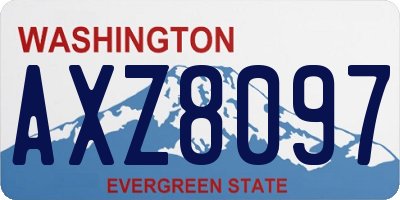 WA license plate AXZ8097