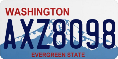WA license plate AXZ8098