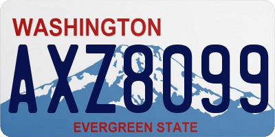 WA license plate AXZ8099