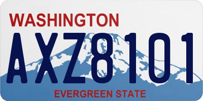 WA license plate AXZ8101