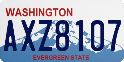 WA license plate AXZ8107