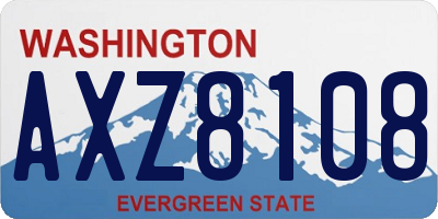 WA license plate AXZ8108