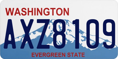 WA license plate AXZ8109