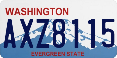 WA license plate AXZ8115