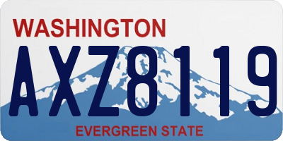 WA license plate AXZ8119