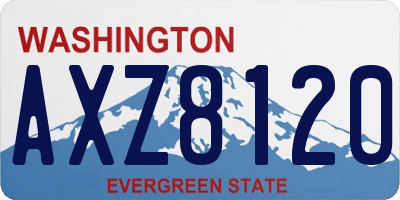 WA license plate AXZ8120
