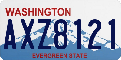 WA license plate AXZ8121