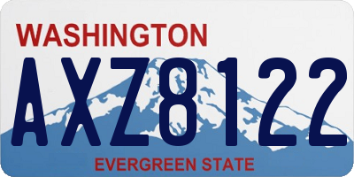 WA license plate AXZ8122
