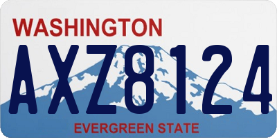 WA license plate AXZ8124