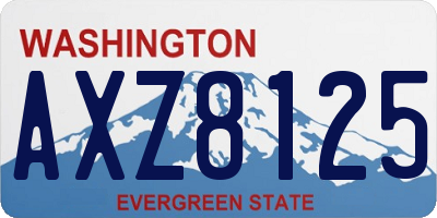 WA license plate AXZ8125