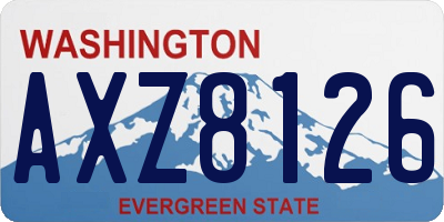 WA license plate AXZ8126