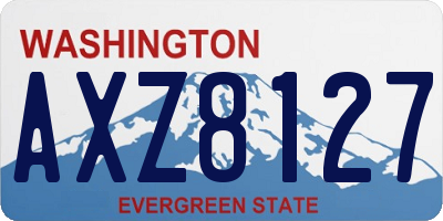 WA license plate AXZ8127