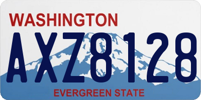WA license plate AXZ8128