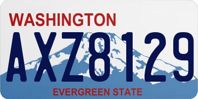 WA license plate AXZ8129