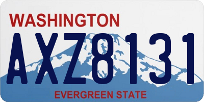 WA license plate AXZ8131