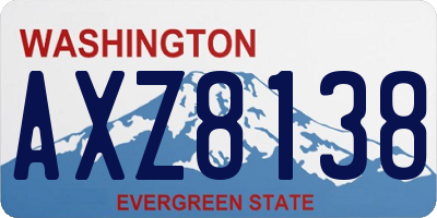 WA license plate AXZ8138