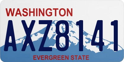 WA license plate AXZ8141