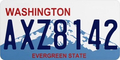 WA license plate AXZ8142