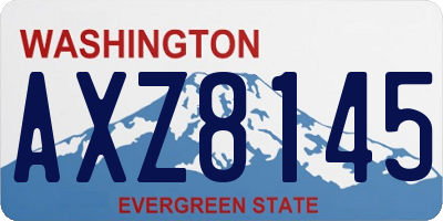 WA license plate AXZ8145