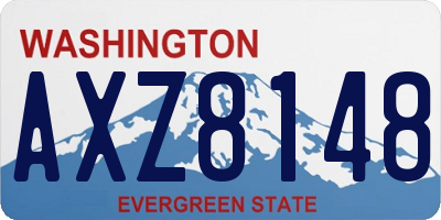 WA license plate AXZ8148