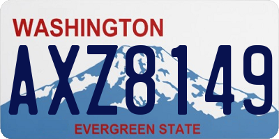WA license plate AXZ8149