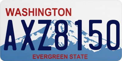 WA license plate AXZ8150