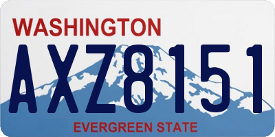 WA license plate AXZ8151