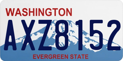 WA license plate AXZ8152
