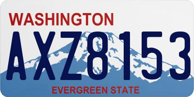 WA license plate AXZ8153
