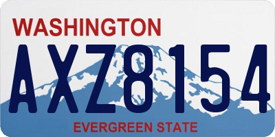 WA license plate AXZ8154