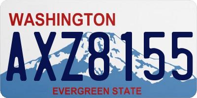 WA license plate AXZ8155