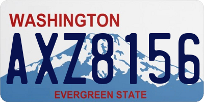 WA license plate AXZ8156