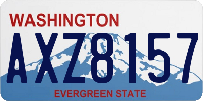 WA license plate AXZ8157