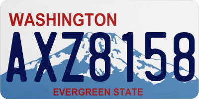 WA license plate AXZ8158