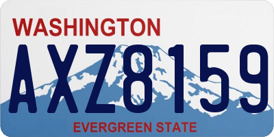 WA license plate AXZ8159