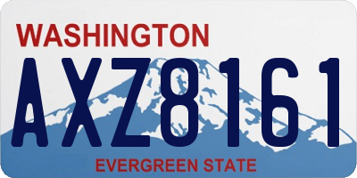 WA license plate AXZ8161